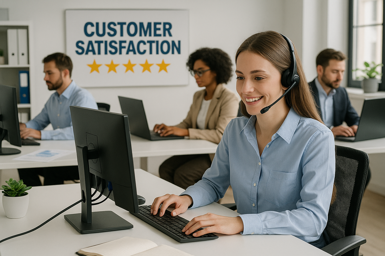 Team che analizza la soddisfazione clienti